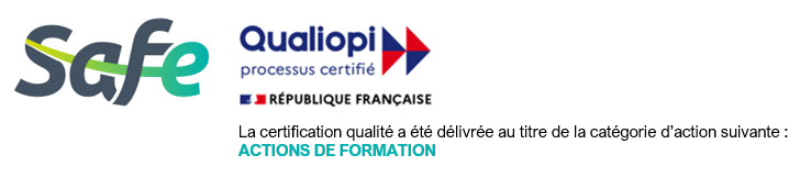 Qualiopi : Formation Certifiée par Safe Logo Safe et Qualiopi processus certifié par la République Française, pour les actions de formation.